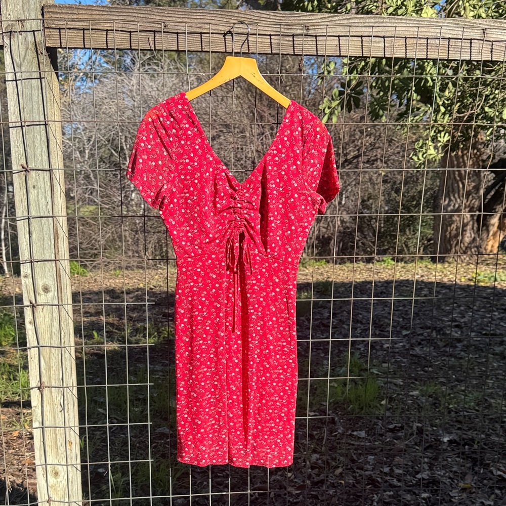 Hollister Red Floral Mini Dress